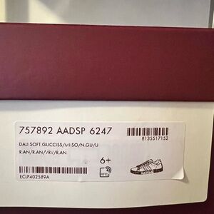 Gucci guccisima embossed beautiful shade of red/maroon sneaker